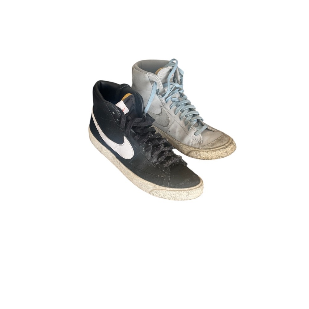 Nike Dual-Tone High-Tops in Black and Light Gray